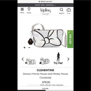 NWT Kipling Minnie Mouse Crossbody!